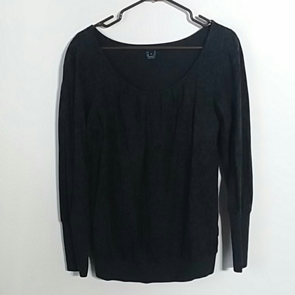 M French Connection Dark Gray Black Leopard Shirt
